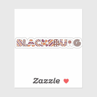 Funky Blacksburg Va Sticker