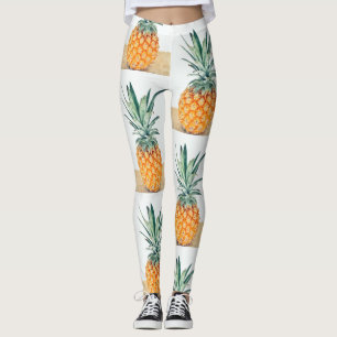 Funky Blass Grün Gelbe Lecker Ananas Leggings