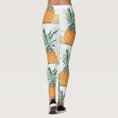 Funky Blassgelbe Ananas-Leggings Leggings (Rückseite)