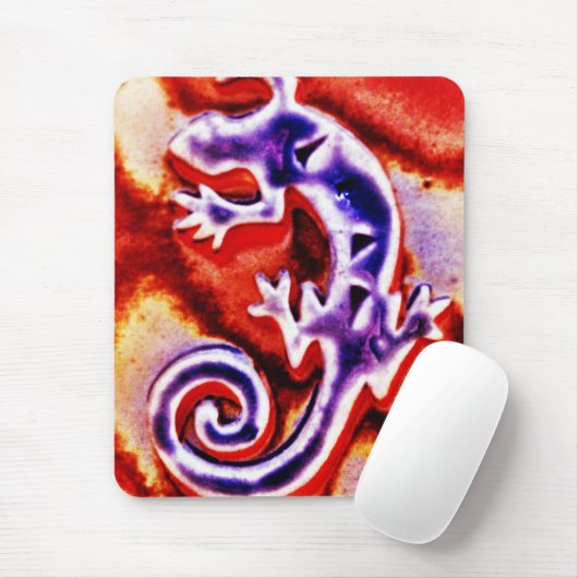 Funky blauer lila orange EidechseGecko südwestlich Mousepad (Mit Mouse)