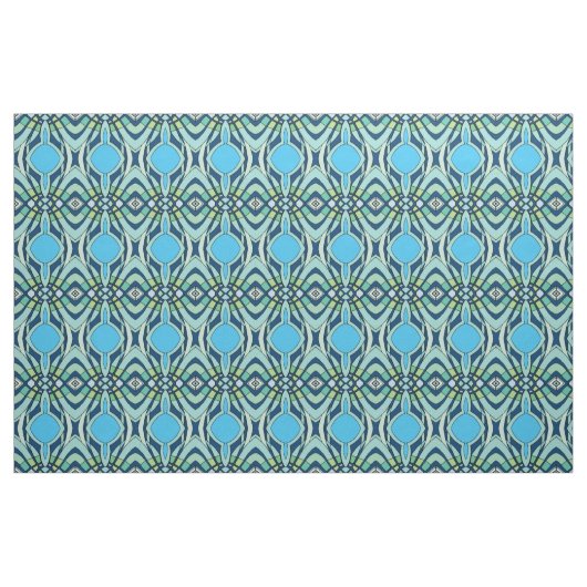 Funky Blaues Muster Stoff (Yard (91,4 cm))