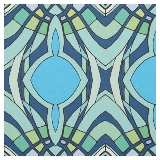 Funky Blaues Muster Stoff (Muster)
