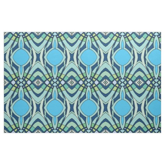 Funky Blaues Muster Stoff (Fat Quarter (45,7 x 55,9 cm))