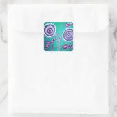 Funky Bliss Quadratischer Aufkleber (Tasche)