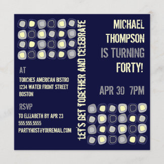 Funky Block-erwachsene Geburtstags-Party Einladung