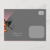 Funky Bloom Hair *01 Party Einladung Postkarte (Rückseite)