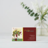 Funky Bloom Hair Floral Mod Circles Retro Abstrakt Visitenkarte (Stehend Vorderseite)