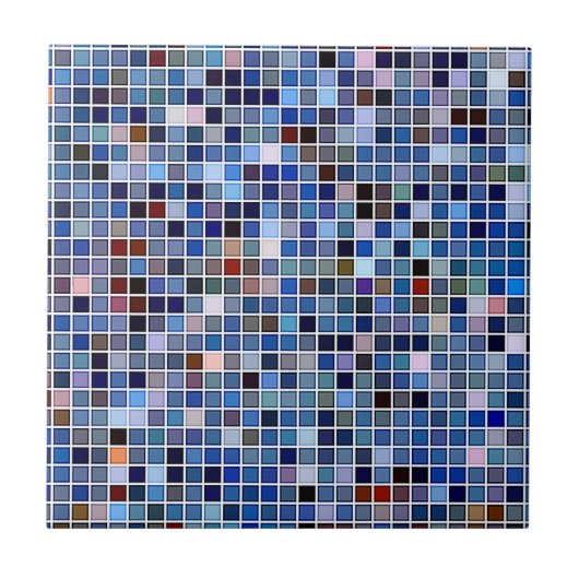 Funky Blue 'Bathroom Tiles' Fliese (Vorderseite)