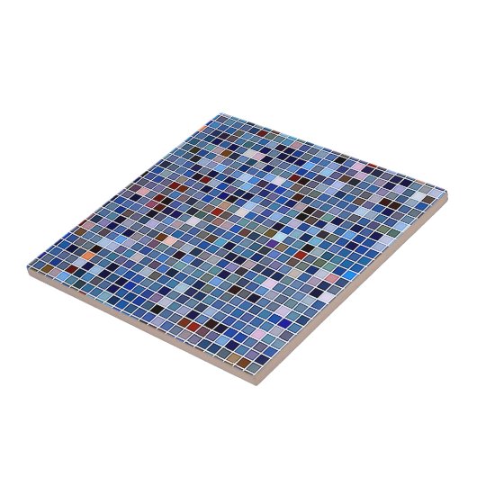 Funky Blue 'Bathroom Tiles' Fliese (Seite)