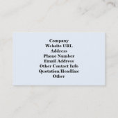 Funky Blue "Bathroom Tiles" Muster Visitenkarte (Rückseite)