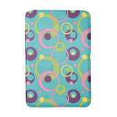 Funky Blue Circles Bath Mat Badematte (Vorderseite Vertikal)