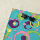 Funky Blue Circles Beach Handtuch (Beispiel)