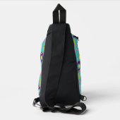 Funky Blue Circles Crossbody Bag (Rückseite)