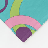 Funky Blue Circles Fleece Blanket (Ecke)