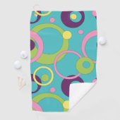 Funky Blue Circles Golfhandtuch (Insitu)