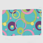 Funky Blue Circles Golfhandtuch (Horizontal)