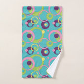Funky Blue Circles Handtuch-Set Badhandtuch Set (Handtuch)
