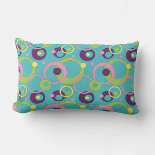 Funky Blue Circles Kissen