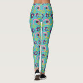 Funky Blue Circles Leggings (Rückseite)