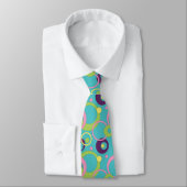 Funky Blue Circles Men Neck Tie Krawatte (Gebunden)