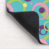 Funky Blue Circles Mousepad (Ecke)