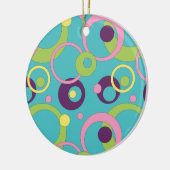 Funky Blue Circles Ornament (Links)