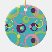 Funky Blue Circles Ornament (Hinten)