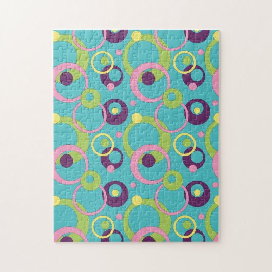 Funky Blue Circles Puzzle (Vertikal)