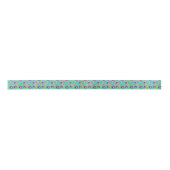 Funky Blue Circles Ribbon Satinband (Vorderseite)