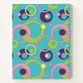 Funky Blue Circles SpiralNotebook Notizbuch (Rückseite)