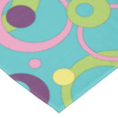 Funky Blue Circles Tablecloth Tischdecke (Schrägansicht)