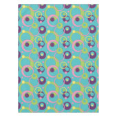Funky Blue Circles Tablecloth Tischdecke (Vorderseite)