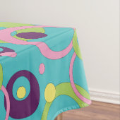 Funky Blue Circles Tablecloth Tischdecke (Beispiel)