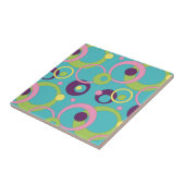 Funky Blue Circles Tile Fliese (Seite)
