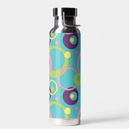Funky Blue Circles Trinkflasche (Links)