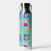 Funky Blue Circles Trinkflasche (Vorne)