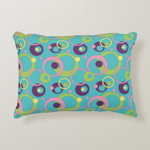 Funky Blue Kreise Akzent Kissen