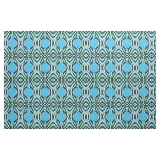 Funky Blue Pattern Stoff (Yard (91,4 cm))