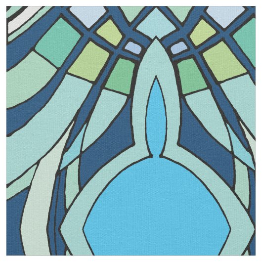Funky Blue Pattern Stoff (Nahaufnahme)