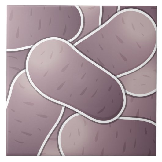 Funky Blue Potato Fliese (Vorderseite)