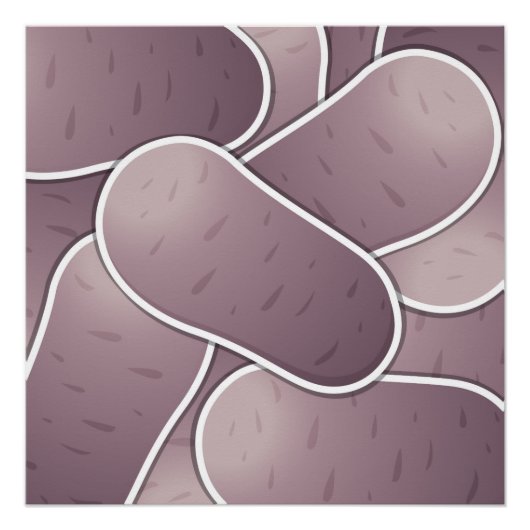 Funky Blue Potato Poster (Vorderseite)