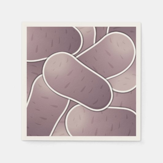 Funky Blue Potato Serviette (Vorderseite)