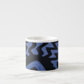 Funky Blue Zigzag Specialty Tasse (Vorderseite)