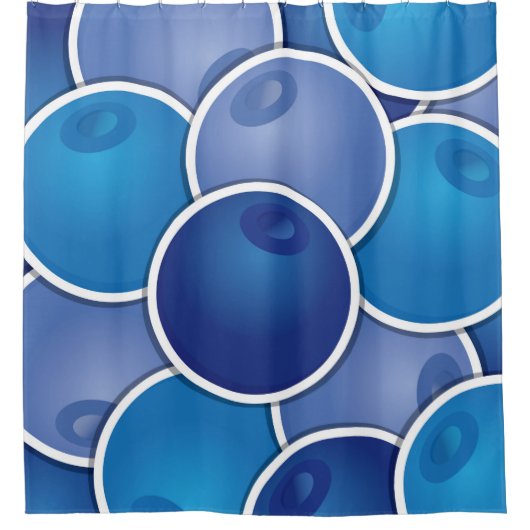 Funky Blueberry Duschvorhang (Vorderseite)