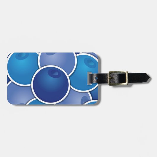 Funky Blueberry Gepäckanhänger (Vorderseite horizontal)