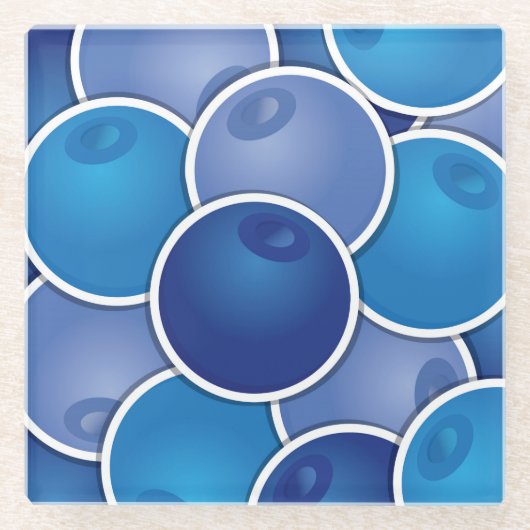 Funky Blueberry Glasuntersetzer (Vorderseite)
