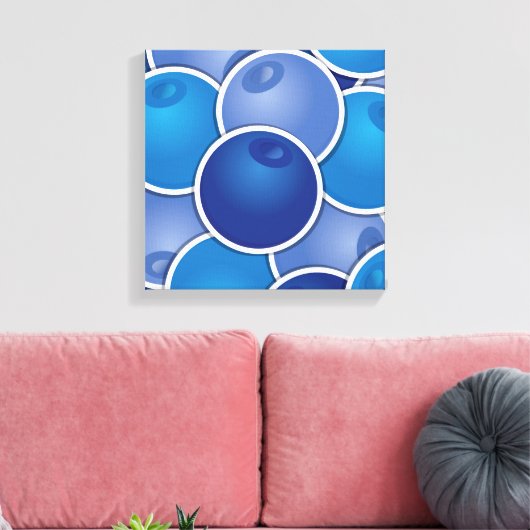 Funky Blueberry Leinwanddruck (Insitu (Wohnzimmer))