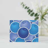 Funky Blueberry Postkarte (Stehend Vorderseite)