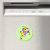 Funky Blume Abstrakt Illustration Magnet (In Situ (Geschirrspüler))