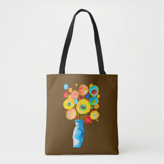 Funky Blume Aquarellkunst Tasche (Vorderseite)